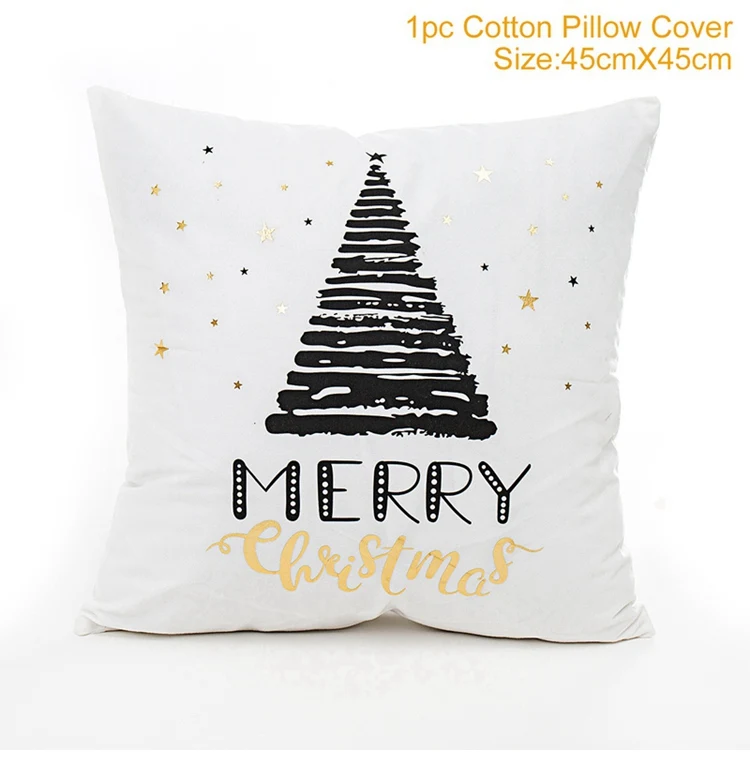 Cushion cover 8 Navidad Рождественский чехол для подушки с рождественским декором для дома рождественские украшения олень Санта Клаус счастливый год - Цвет: Cushion cover 8