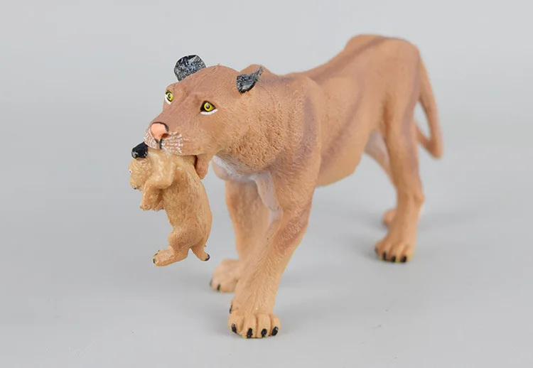 New Products Animal Model Africa Wild Forest Animal Picture Lion Bison Snow Deer Model Ornaments