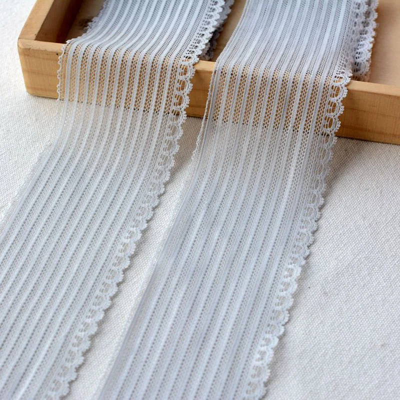 

1 Meter Taiwan elastic stretch double sides lace DIY underwear bra doll clothes home fabric decoration accessories 6cm wide