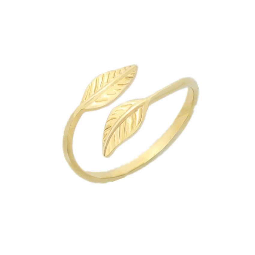 V-Attract-Gold-Color-Adjustable-Men-Jewelry-Silver-Wedding-Bague-Femme-Unique-Nature-Double-Leaf-Knuckle