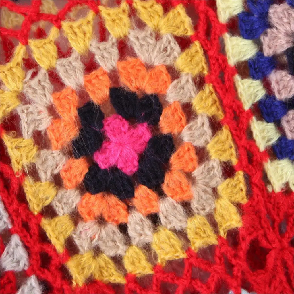 Jastie вязанный крючком многоцветный полый свитер хиппи шик Tassle Hem Boho женские свитера с круглым вырезом пуловеры Топ джемпер зимняя одежда