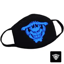 Креативная маска для рта с принтом, дышащая, теплая, светится в темноте, Анти-пыль, маска для рта, аксессуары для одежды, рисунок черепа