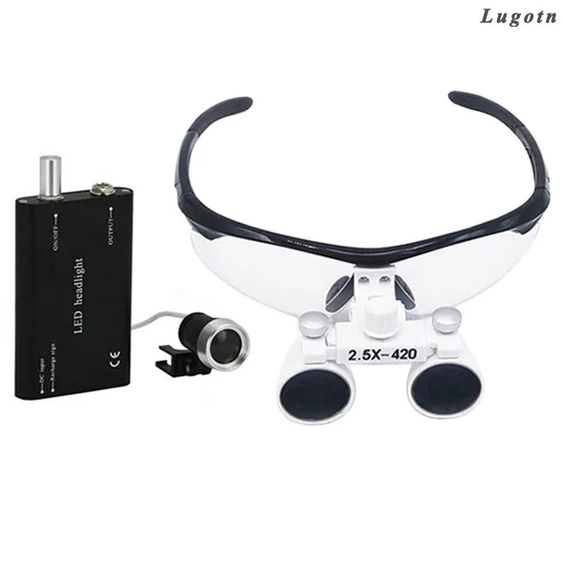 Grossissantes À Lumière Led 2,5x Loupe Chirurgicale