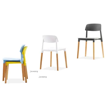 

Simple Modern Leisure Dining Chair Furniture Nordic Plastic Dining Stools Living Room Backrest Dining Chair Negotiation Chair