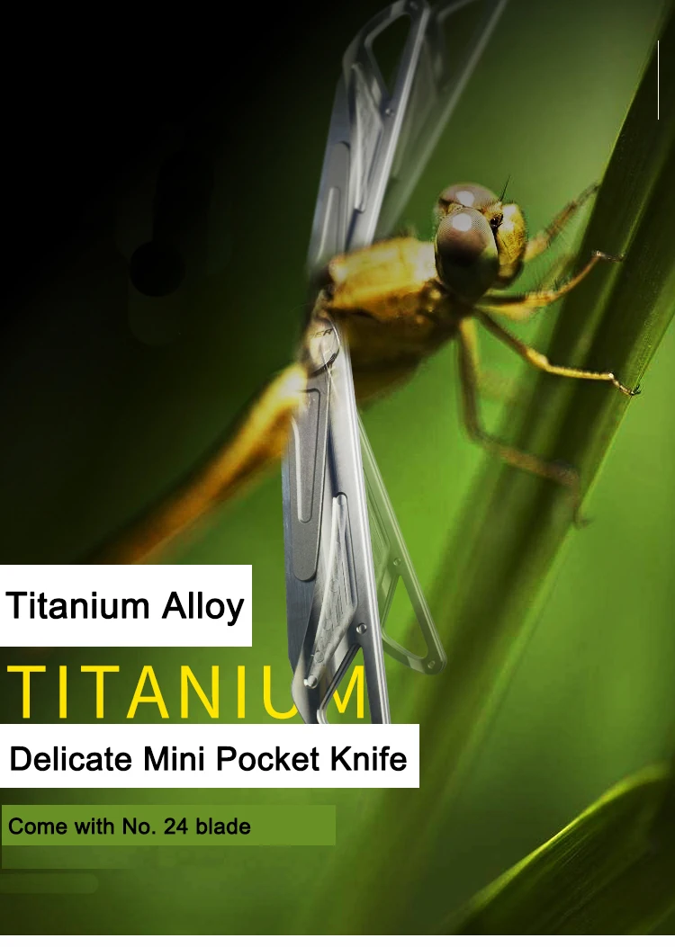 Arrival Titanium Alloy Scalpel Portable Engraving Ultralight Knife Unpacking Tool Outdoor Equipment Mini Folding Knife EDC