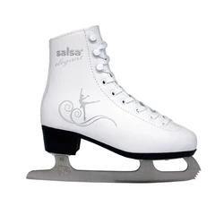Adult Kids Children Professional Thermal Warm Thicken Figure Skating Ice Skates Shoes With Ice Blade PVC Waterproof White