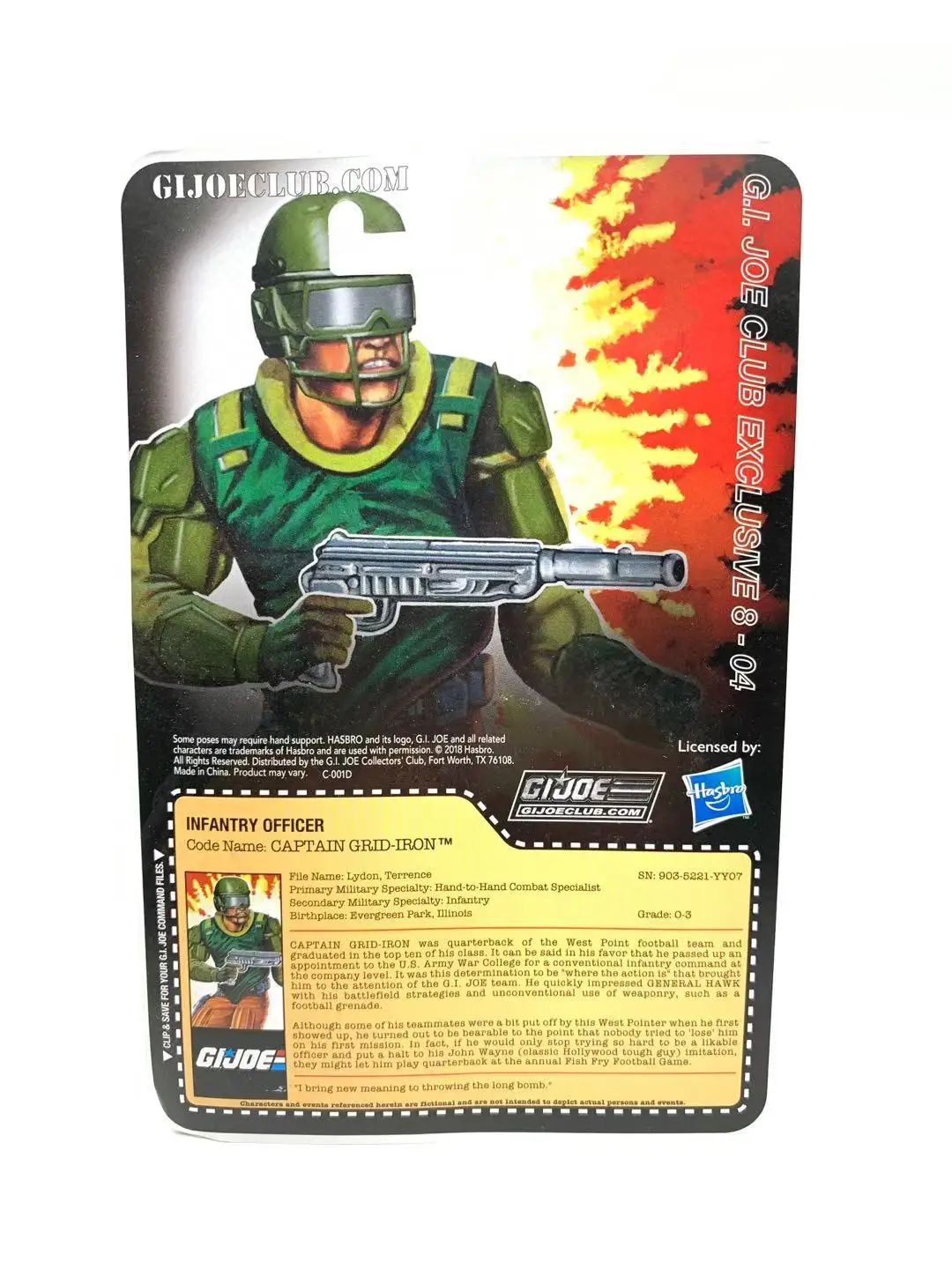 GIJOE 1/18 коллекционер клуб эксклюзивный FSS 8,0 капитан сетка железная фигурка Новинка