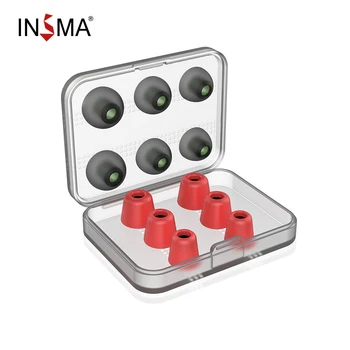 

INSMA 12pcs Replacement Ear Pads Memory Foam/Silicone Noise Isolating Earbud Tips For 5-6mm In -Ear Earphone with Gift Box
