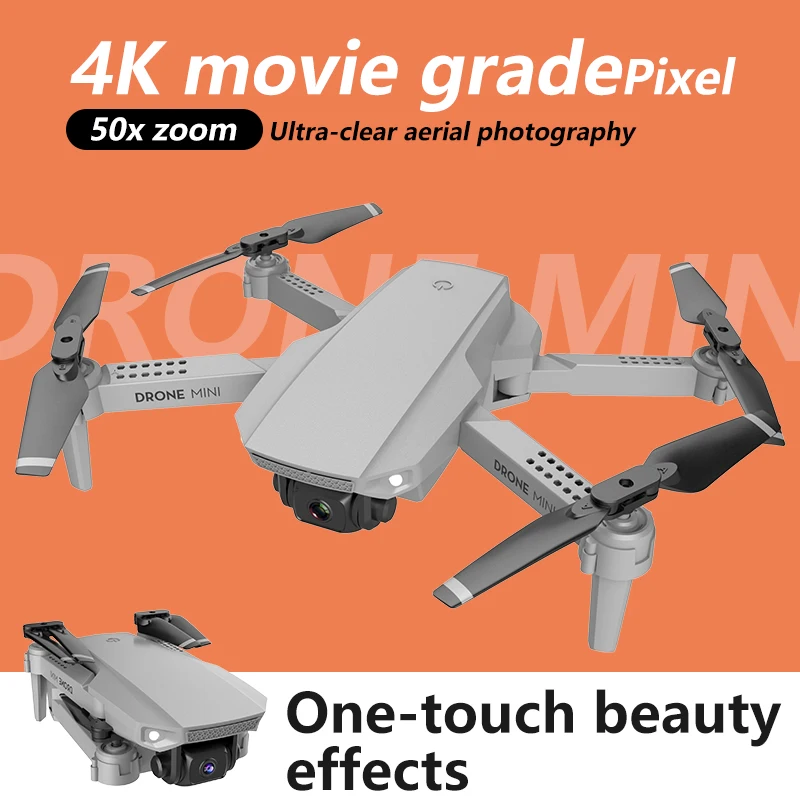 E88 складной 4K мини Дрон с радиоуправляемым квадрокоптером Wi Fi FPV широкоугольная HD