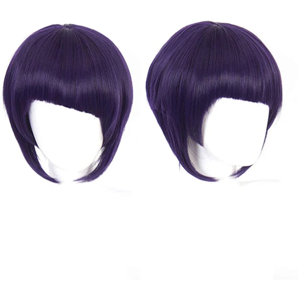 Парик My Boku No Hero Kyoka Jiro маскарадный парик короткие темно фиолетовые волосы MHA BNHA с