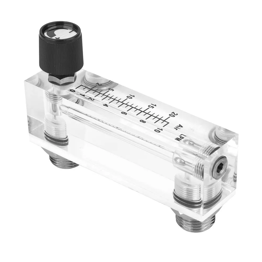 Flow Meters Gas Flow Meter 1/4 inch LZM6T Acrylic Adjustable Panel Type Gas Flowmeter 110LPM