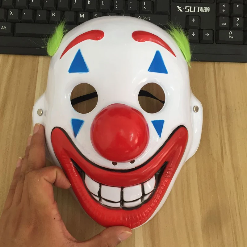 Clwon Joker Joaquin маска Феникса косплей реквизит ПВХ Бэтмен Хэллоуин маски Джокер Артура флека