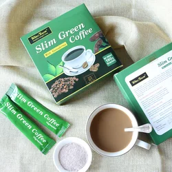 Teabags Slim Green Coffee with Ganoderma Control Weight Detox Tea Weight Loss Slimming Fat Burning Health Tea Diet Pills Oil
