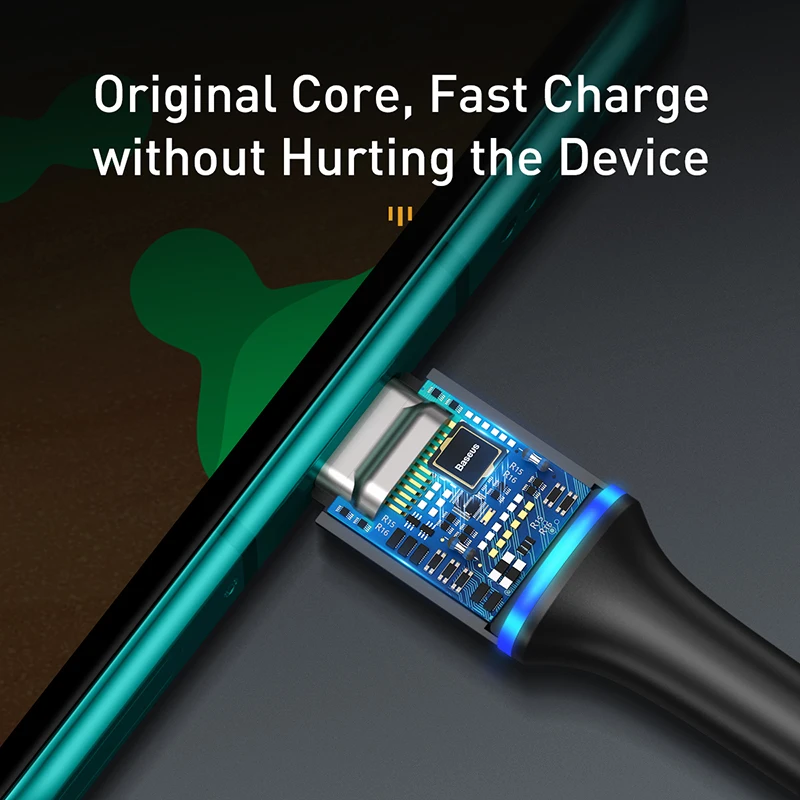 Baseus 60 Вт с разъемом USB Type C кабель быстрое зарядное устройство провод шнур PD USBC c