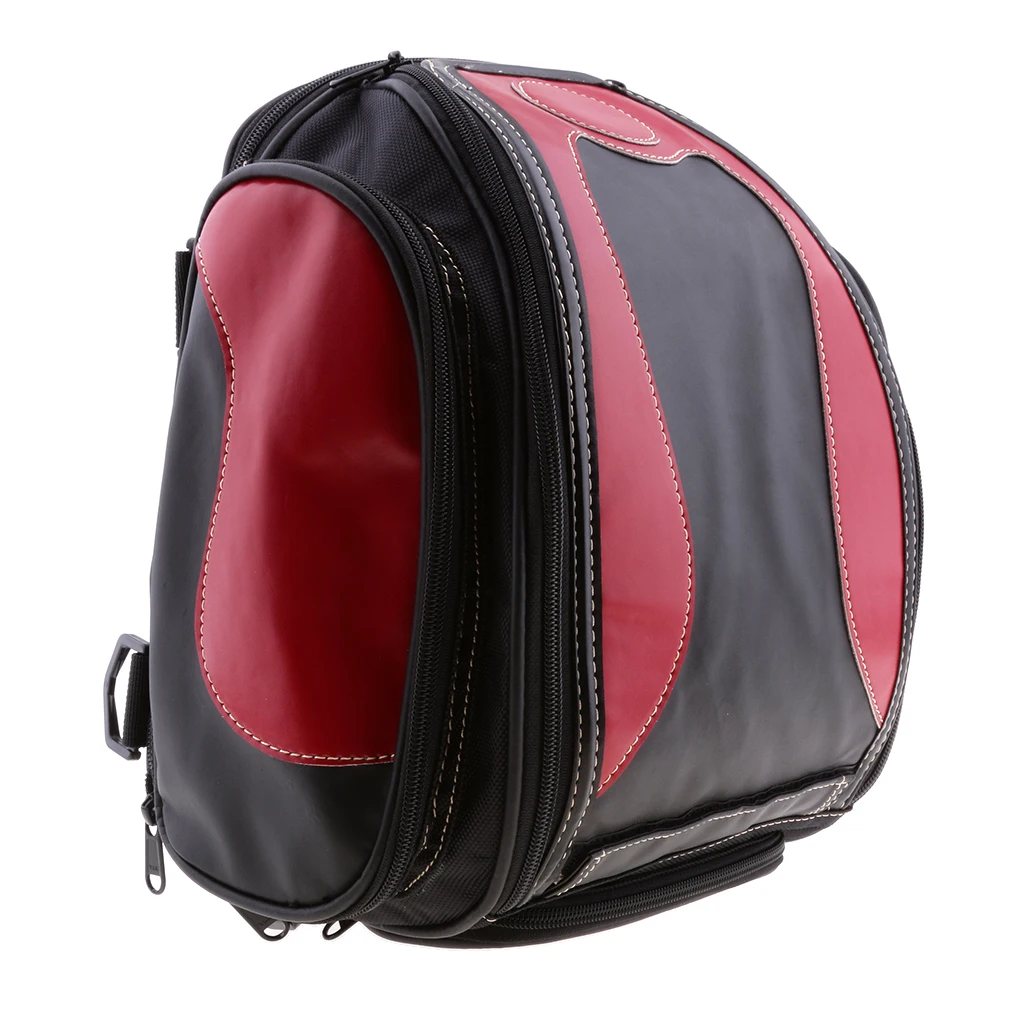 PU Leather Motorcycle Saddle Bag Motorcycle Rack for Harley Cruiser Red