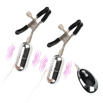 20 Frequency Nipple Vibrator Breast Massage Nipple Clamps Clitoral Clip Nipple Clitoral Stimulation Sex Toys for Women Couple 2