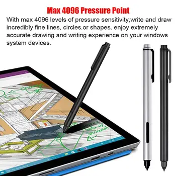 

4096 Pressure Stylus Pen For Microsoft Surface Go Pro 5/ 4/ 3/ Book Wireless Solid Aluminium Stylus Electromagnetic Pen Stylus