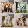 Lovely Pet Animal Pillow Case Decor Cute Little Dog Chihuahua Pillowcase Soft Plush Cushion Cover for Car Sofa Home 45x45cm 4