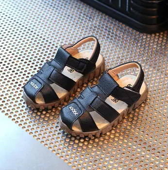 

leather sandals boys 2020 100% soft leather in summer the new boys and girls children beach shoes kids sport sandals princess