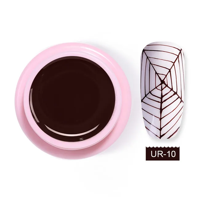 Ur Sugar 5 мл паук гель для ногтей креативный проволочный рисунок лак для ногтей точка к линии Гель-лак для живописи тянет шелк паук дизайн ногтей - Цвет: UR-10
