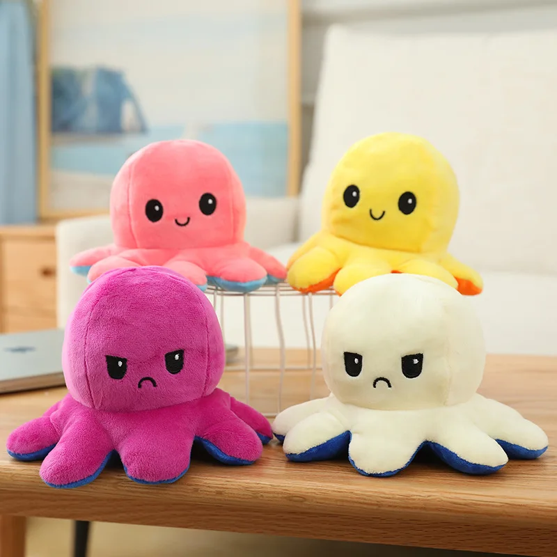 

Reversible Flip Octopus Stuffed Plush Doll Soft Simulation Reversible Plush Toy Color Chapter Plush Doll Filled Plush Child Toy