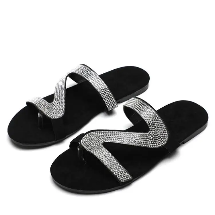 Женские летние сандалии на плоской подошве; chaussures femme sandalias sapato feminino; женская обувь; zapatos de mujer; шлепанцы; H446