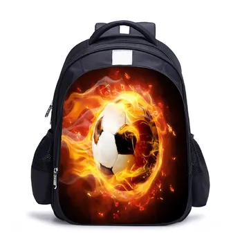 

printing football schoolbag cute Photo backpack travel bag soccers Book Bags breathable mesh layer school bags for teenage boys