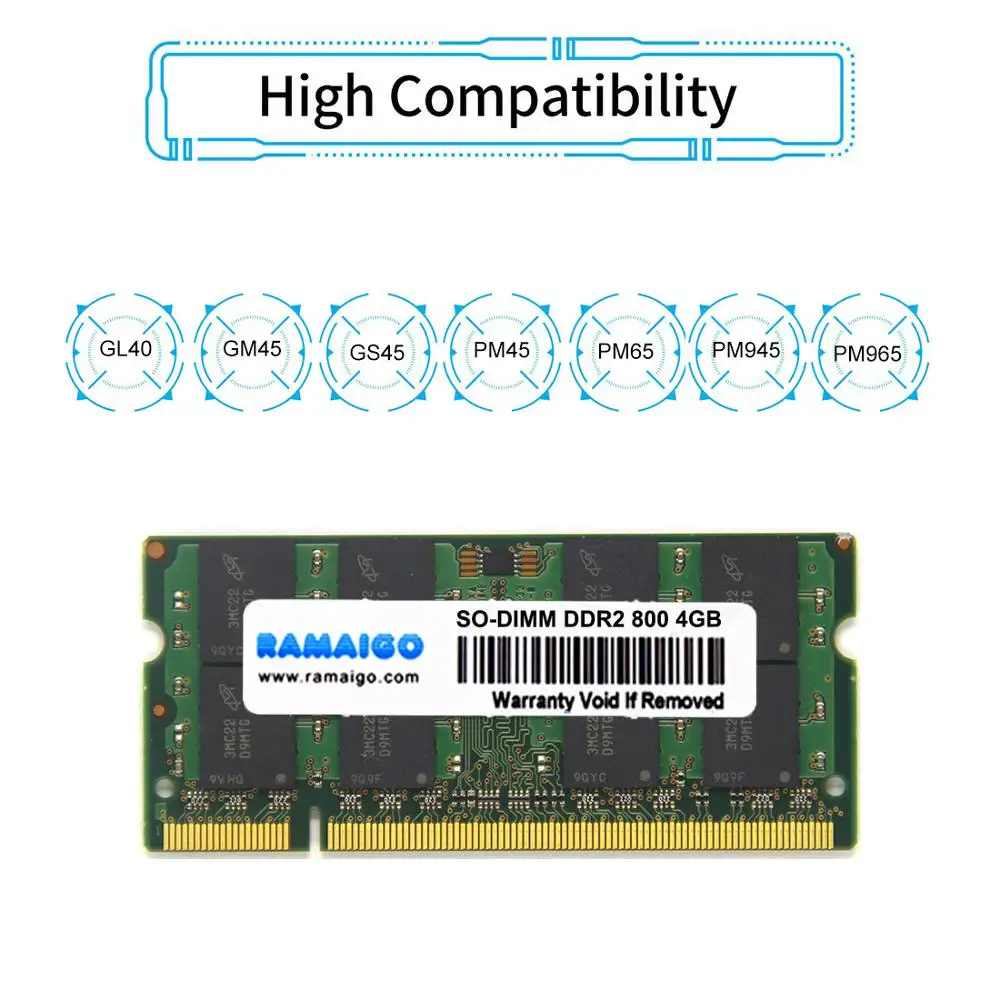 SODIMM 4 Гб DDR2 800 МГц Оперативная память 667 8 ГБ 2x4GB ноутбук оперативной памяти для GL40