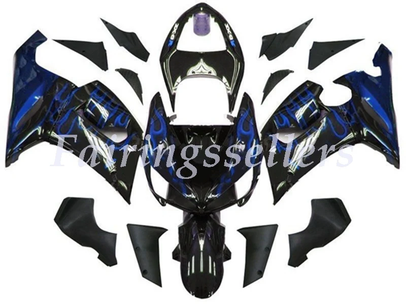 Kawasaki ZX6R 636 Black & Blue Flame Ninja (2005-2006)