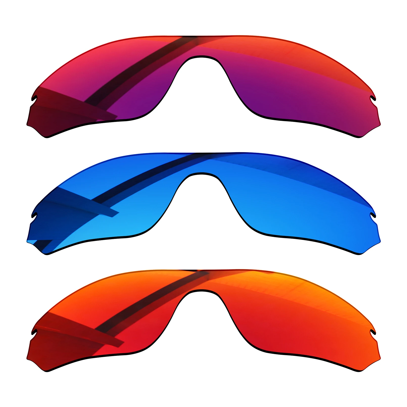Bsymbo 3 Pezzi Winter Sky & Agate Red & Wine Red Lenti Di Ricambio Polarizzate Per-Oakley Radar Edge Oo9184 Frame