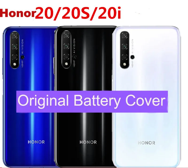 Оригинальная задняя крышка для huawei Honor 20i, задняя крышка для батареи, Задняя стеклянная крышка, чехол для Honor 20 Pro, запасные части