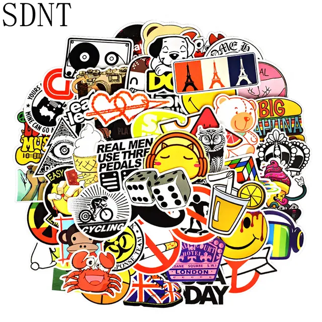 US $8.81 200 PCS Random Style JDM Sticker Graffiti Funny Cartoon Stickers for DIY Laptop Guitar Skateboard C