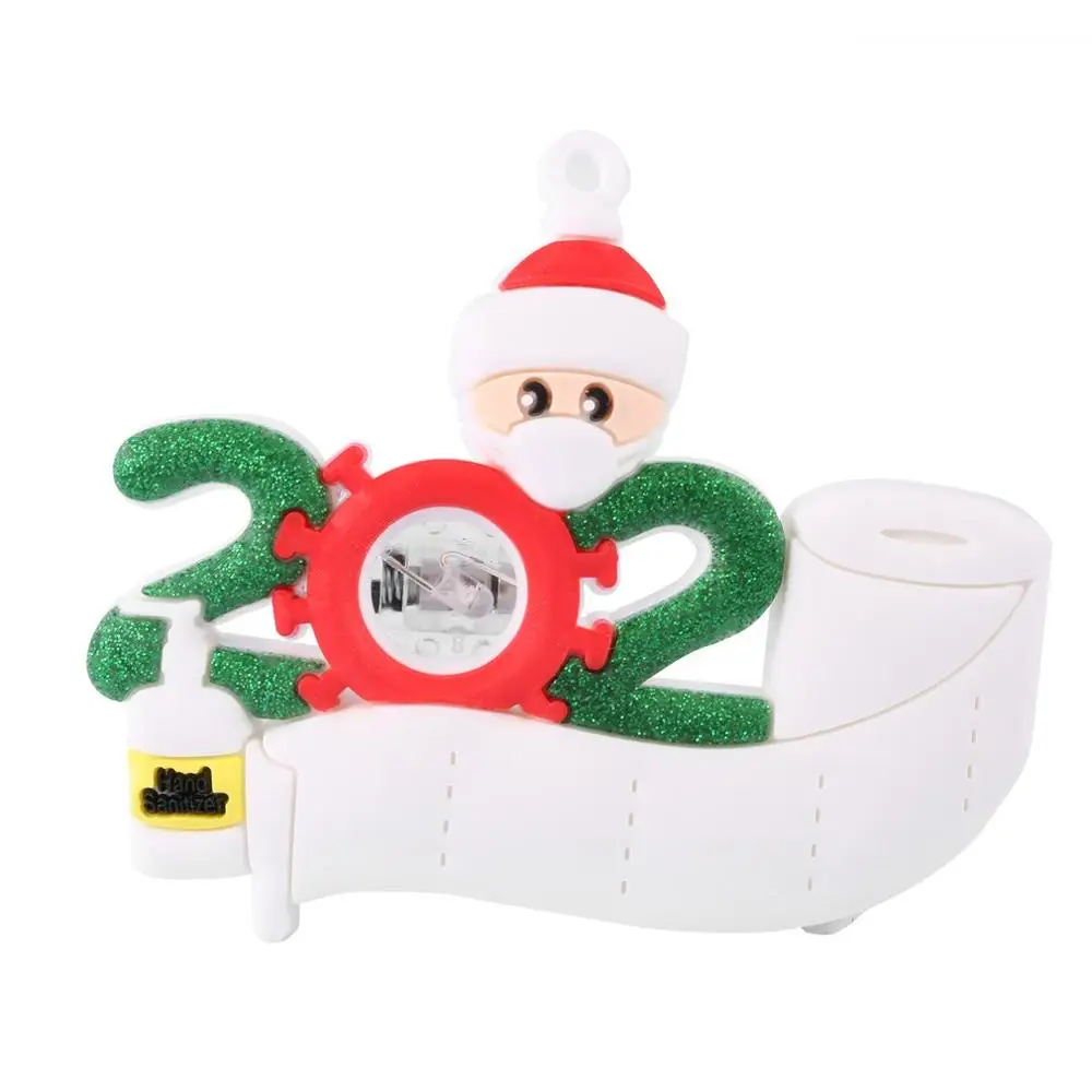 

Led Colorful Light Christmas Ornament 2020 Christmas Hanging Ornaments Family Gift Creative DIY Name Blessing Pendant