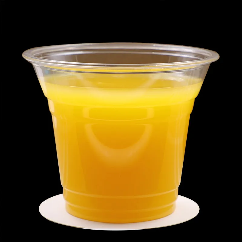only cup 100 шт. Высокое качество PET 250CC прозрачный лед крем чашка 9 унций 95 мм Калибр для сока молока чай кофейный крем пластиковая чашка с крышкой - Цвет: only cup