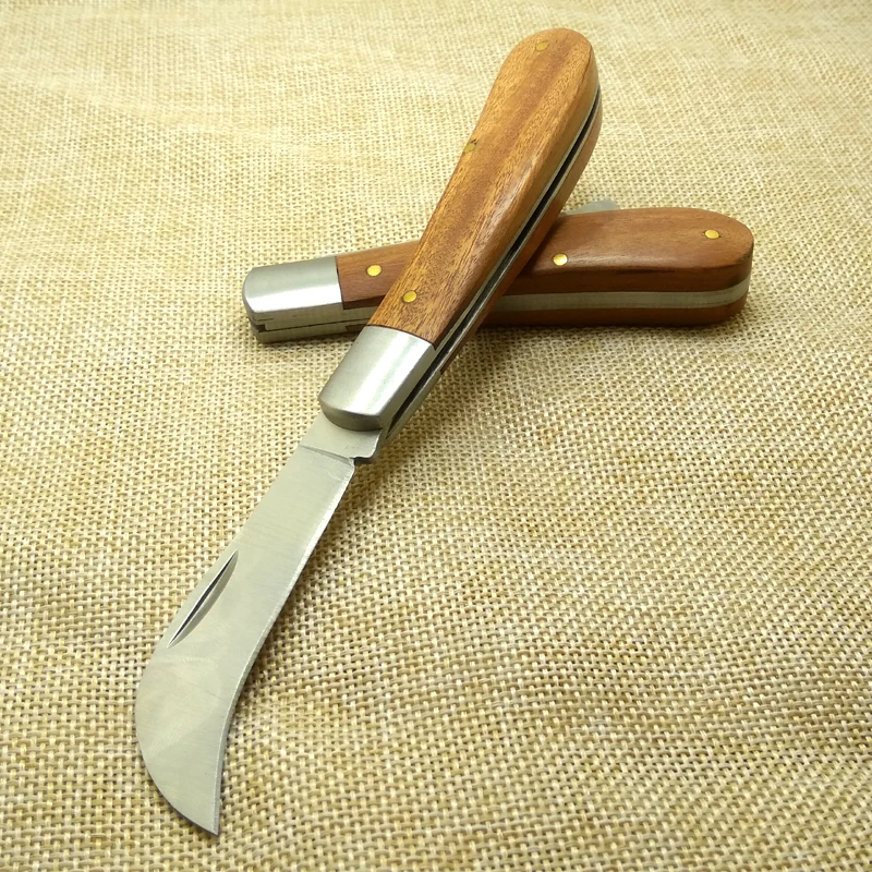 Мини Тактический 55HRC Твердость 3CR13 лезвие ручка из плотной древесины складной нож Кемпинг Охота выживания Карманные Ножи EDC инструмент