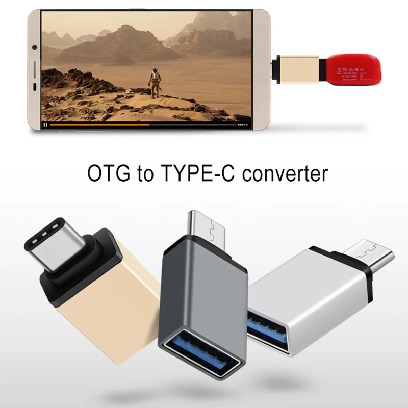 

Type-C to USB 3.0 OTG Cable Adapter Type C Converter for Samsung Huawei P20 OTG Adapter HJ55