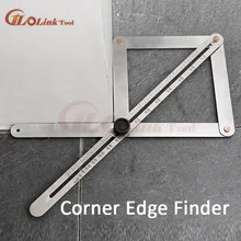 Rapporteur d'angle multi-angles en aluminium, règle en bois, modèle artisanal, bricolage