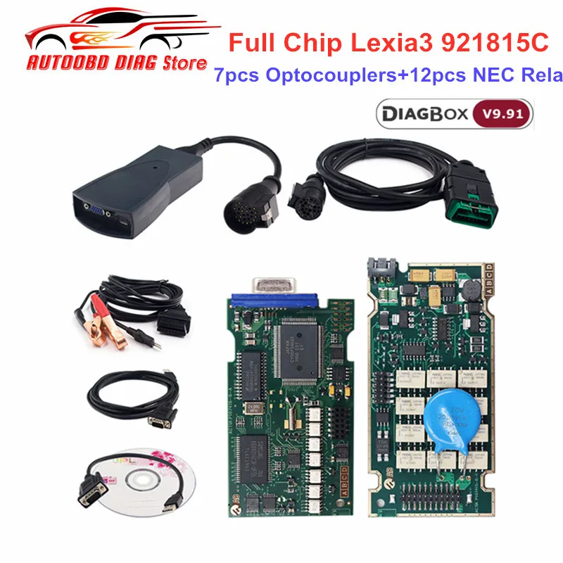 Диагностический сканер Golden Chip XS Evolution Lexia 3 PP2000 Diagbox V9.91 Lexia3 V48/V25 921815C полный чип OBD2