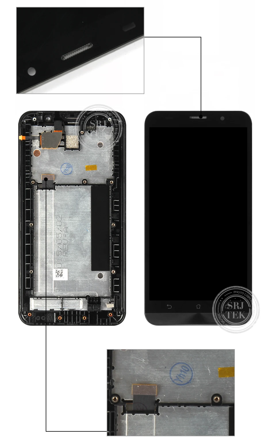 Протестированный 1280x720 для ASUS Zenfone 2 ZE550ML ЖК-сенсорный экран с рамкой дигитайзер для ASUS Zenfone 2 ZE550ML ЖК-дисплей