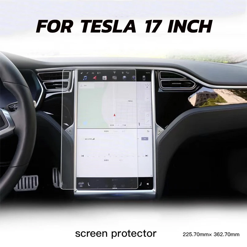 Car Interior Decal HD Clear Tempered Glass Car Central Control Navigation Screen Protector For Tesla Model Accessories Screen