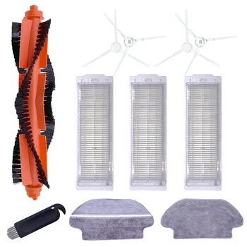 

Roller Brush White brush HEPA Mops For MIJIA STYJ02YM Viomi V2 V-RVCLM21B Robot Sweeper Accessories Replacement