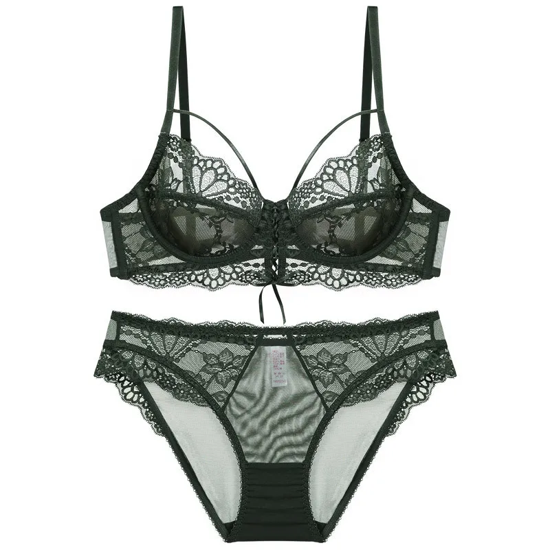 Rocwickline New Summer and Autumn Women's Bra set Nylon Solid Patchwork Lace Embroidery Back Closure Push Up sexy Lolita Style