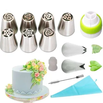 

7/8/9/11/13pc/Set Stainless Steel Russian Icing Piping Nozzles Flower Cream Pastry Nozzles Tips Cake Tools Kitchen Accessories