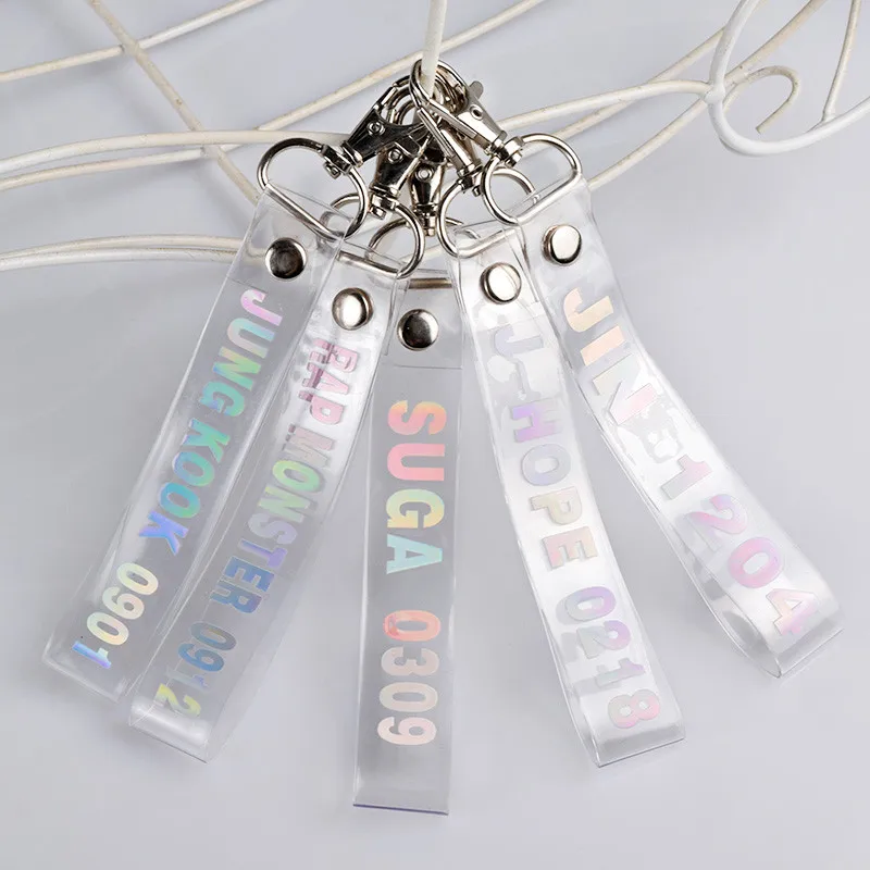 Bangtan Boys Transparent Kawaii Key Chains