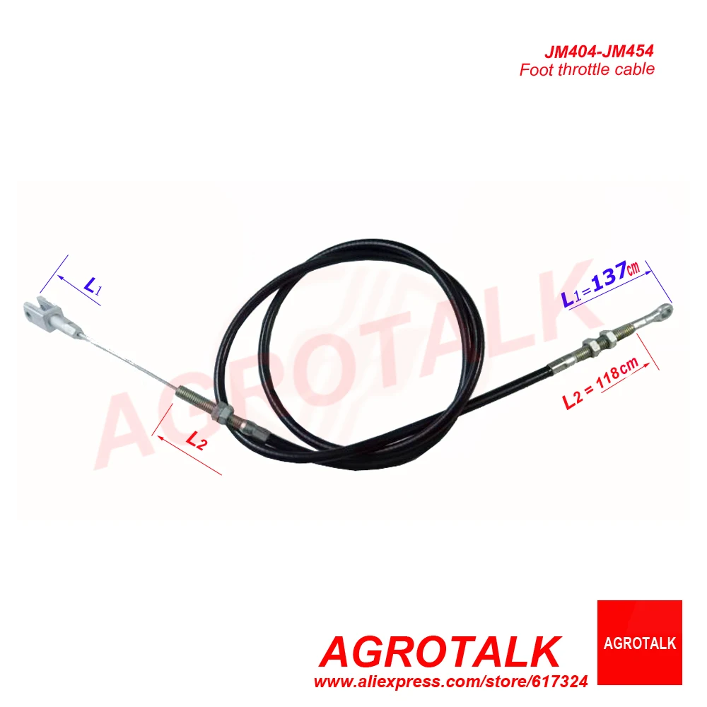 

Foot throttle cable for JINMA JM404 / JM454 tractor, Part number: