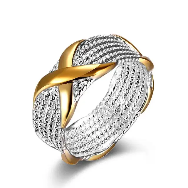 FDLK   Women Luxury Alloy Finger Band Inlaid Ring Jewelry Gift Style Q