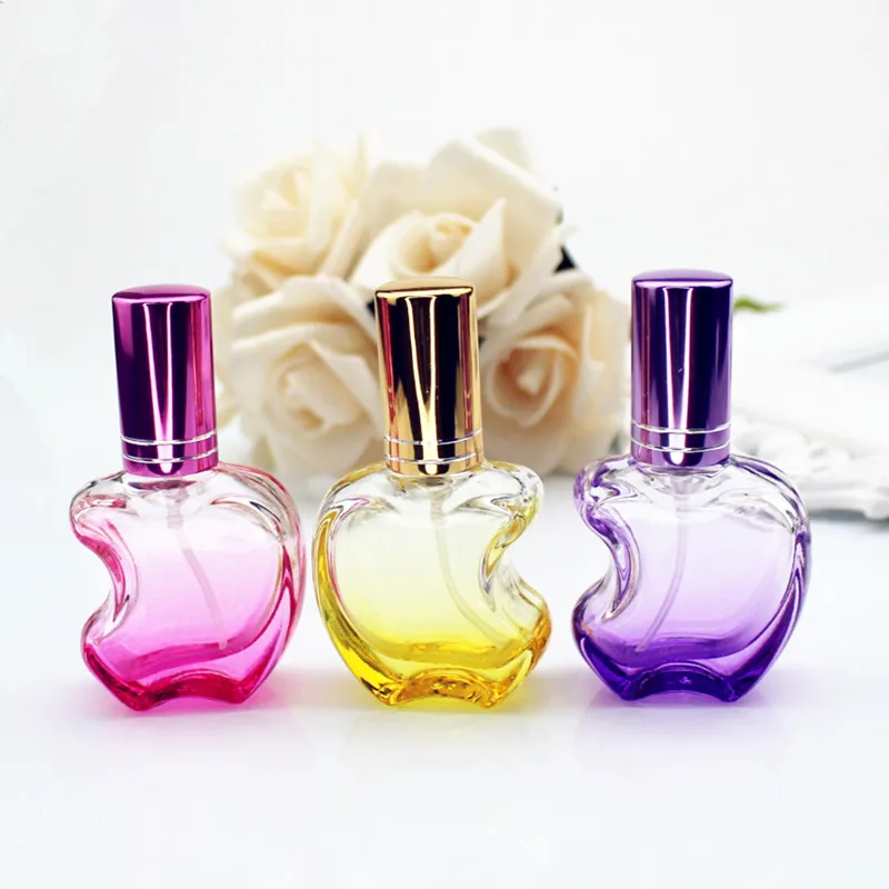 1pc 12ml Bunte Apple Geformte Leere Glas Parfüm Flasche Kleine Probe  Tragbare Parfum Nachfüllbar Duft Sprayer Flasche