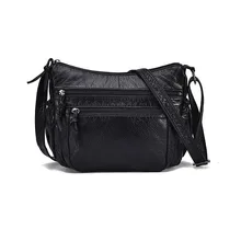 Сумка на плечо женская новая стильная модная женская кожаная сумка в европейском и американском стиле универсальная двойная сумка на молнии