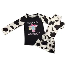 Детские зимние комплекты с животным принтом для девочек, Изысканная одежда для малышей в фермерском стиле