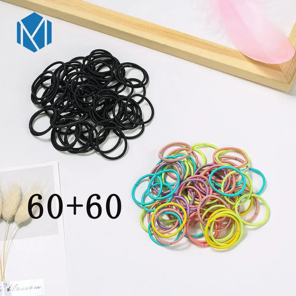 Mix color B 60/120 шт./лот, 3 см, Детские резинки для волос ярких цветов, эластичные резинки для волос, Детские аксессуары для волос, резинка для укладки волос - Цвет: Mix color B